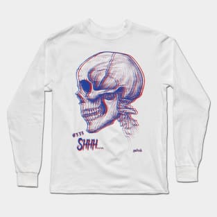 Retro Quiet Skull Long Sleeve T-Shirt